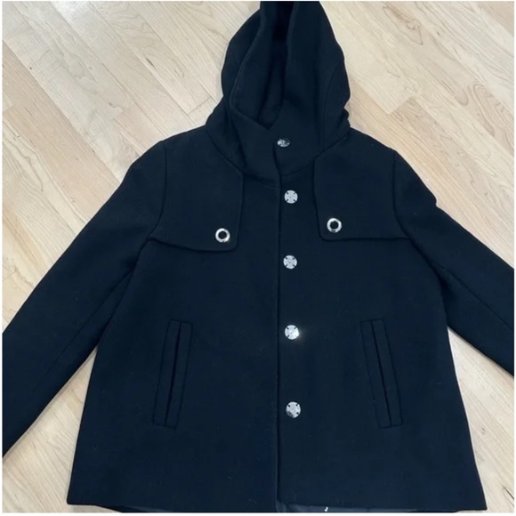 Zara Basic Hooded Swing Jacket - size large - Picture 1 of 5